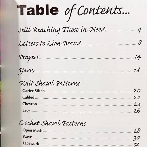 The Prayer Shawl Ministry Volume 2 Book Lion Brand Yarn Leisure Arts (2008) - Picture 5 of 8